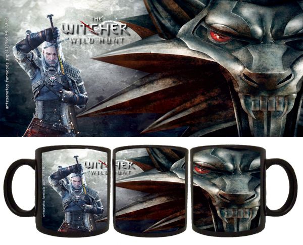 Caneca preta The Witcher