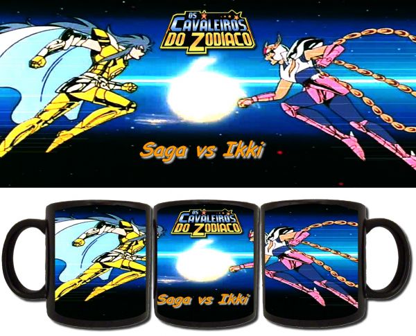 Caneca preta Saga vs Ikki- CDZ