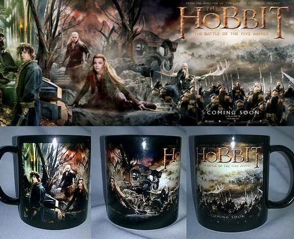 Caneca preta Hobbits 01