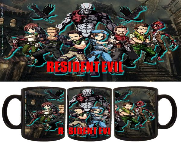 Caneca preta Resident Evil 01