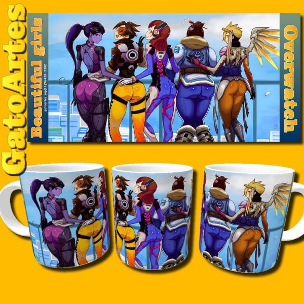 Caneca Gatas Overwatch