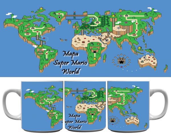 Caneca Mapa Super Mario World 02