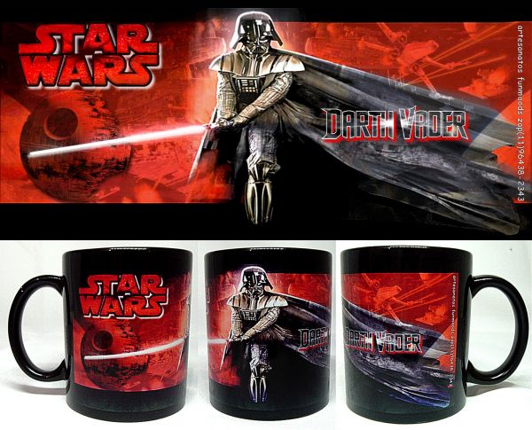 Caneca preta Darth Vader 01